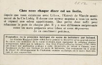 Trade Card for Véritable Extrait de Viande Liebig [Real Liebig Meat Extract